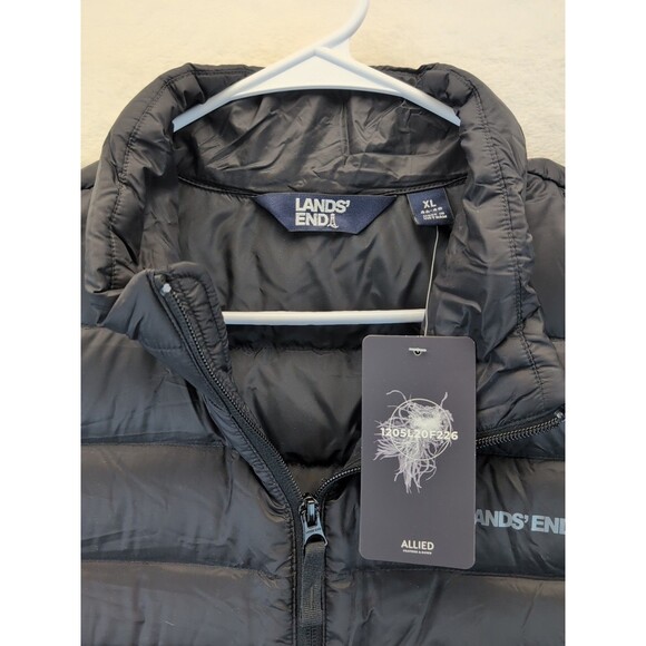 Lands End 600 Fill Power 80/20 Allied Feather & Down Vest Black Men’s XL 46-48 - Picture 7 of 14